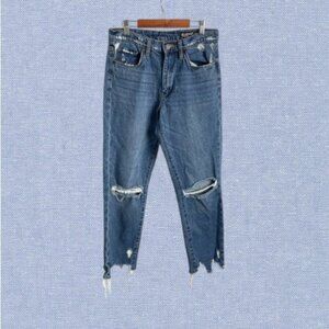 Blank NYC The Straight Up Distressed Knee and Ankles Jeans Size 27